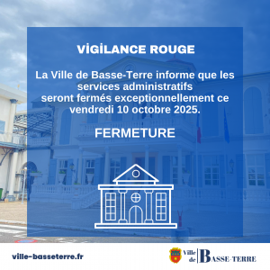 Vendredi 10 octobre : Fermeture des services administratifs 